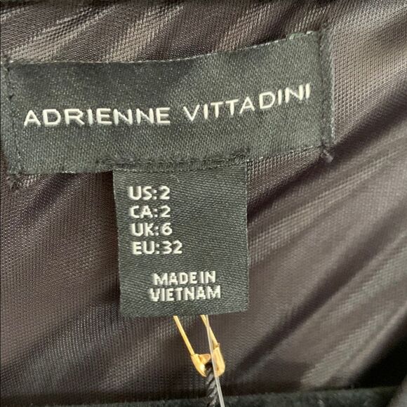 Adrienne Vittadini Black Wrap Sheath Dress with V-Neck NWT Size 2 - Picture 3 of 10